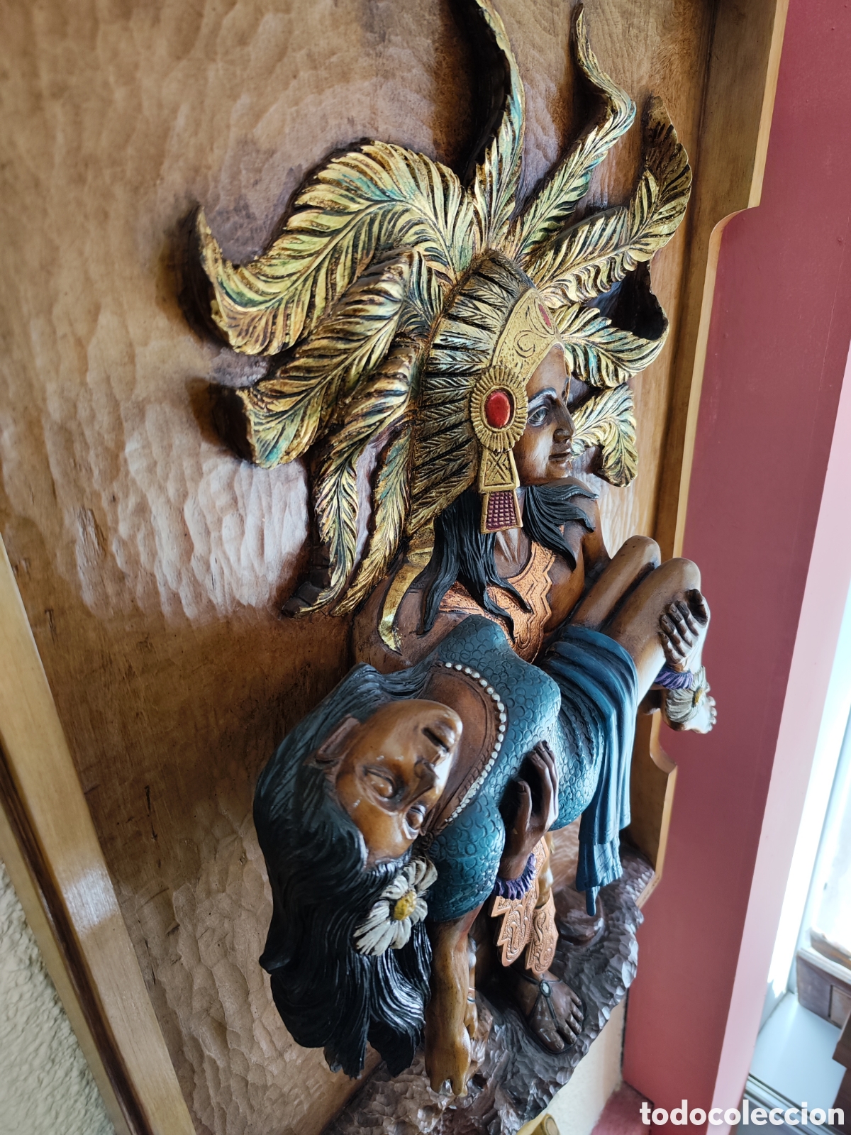 Arte: Ofrenda Azteca madera lenga - Foto 9