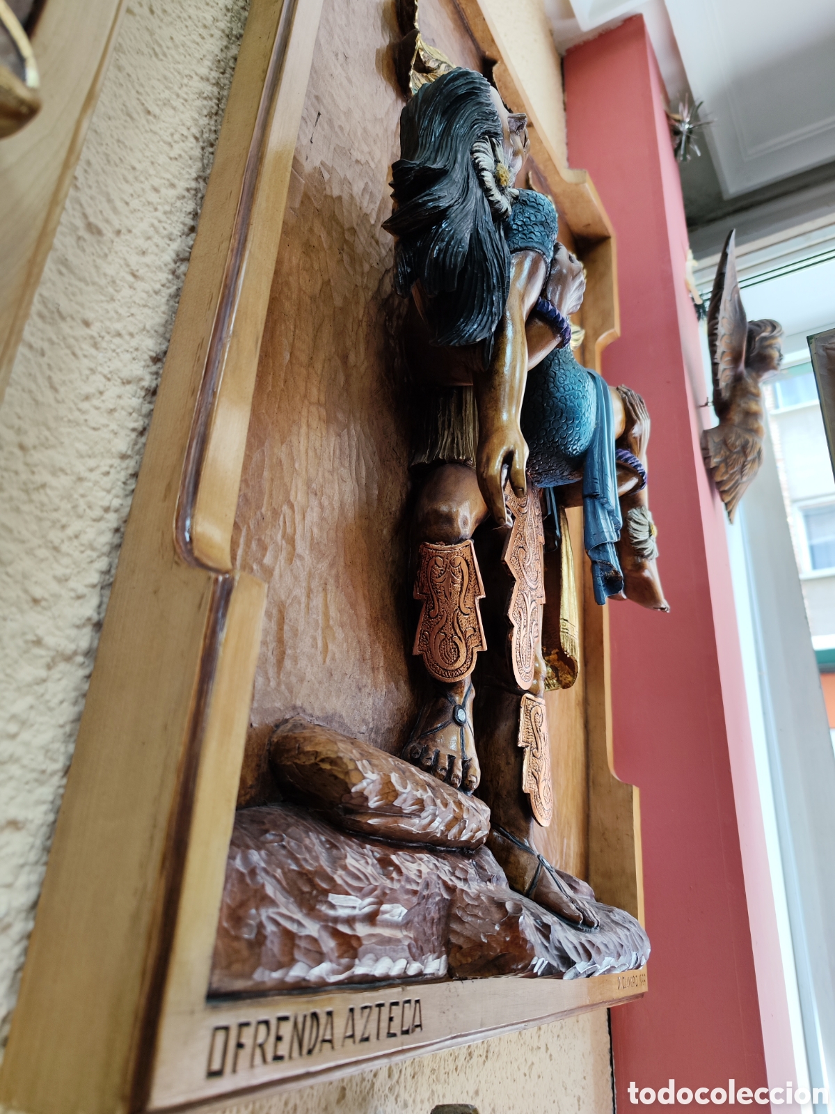 Arte: Ofrenda Azteca madera lenga - Foto 10