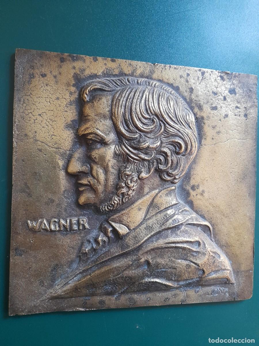 Arte: Placa en bronce Richard Wagner - Foto 2