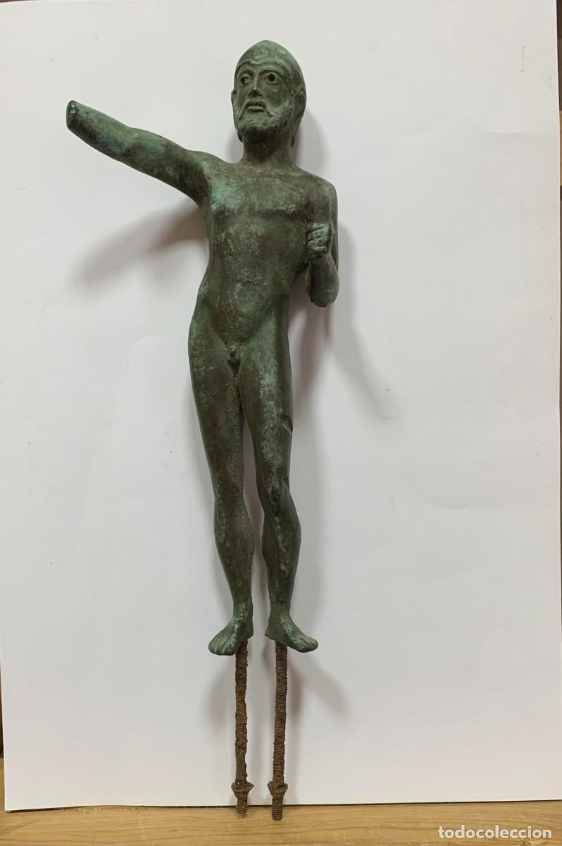 Arte: BRONCE MACIZO ESTATUILLA GRIEGA - Foto 1