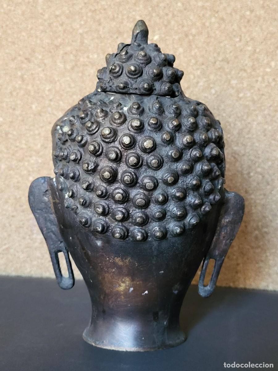 Arte: PRECIOSA CABEZA DE BUDA EN BRONCE - Foto 3