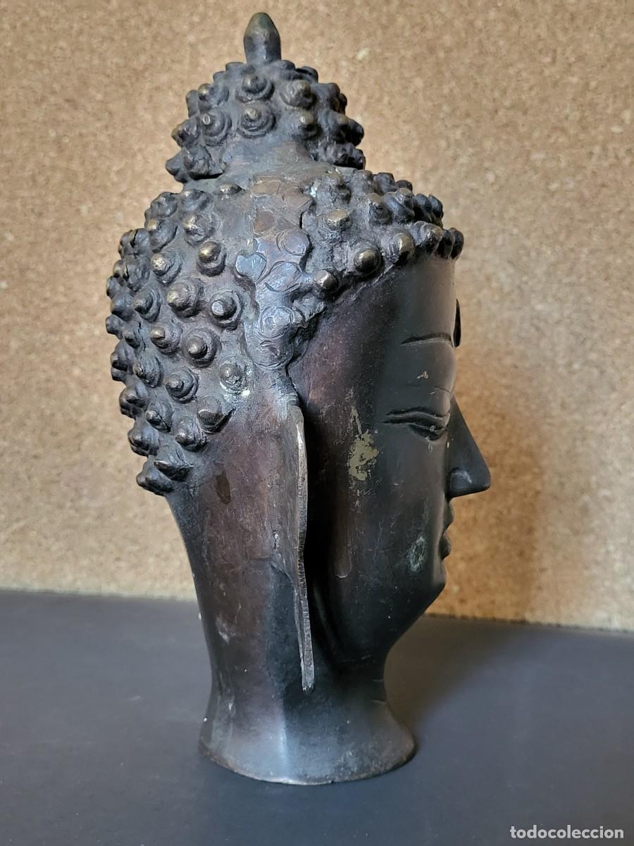 Arte: PRECIOSA CABEZA DE BUDA EN BRONCE - Foto 4