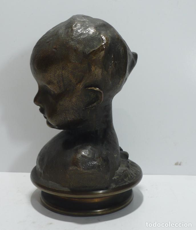 Arte: CABEZA DE NI&Ntilde;O EN BRONCE - Foto 2