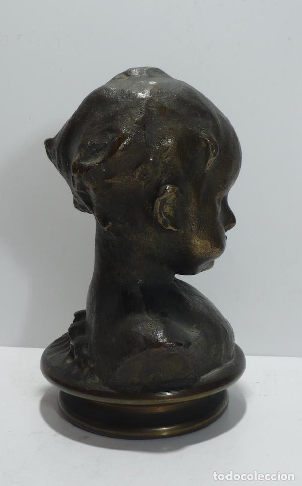 Arte: CABEZA DE NI&Ntilde;O EN BRONCE - Foto 4