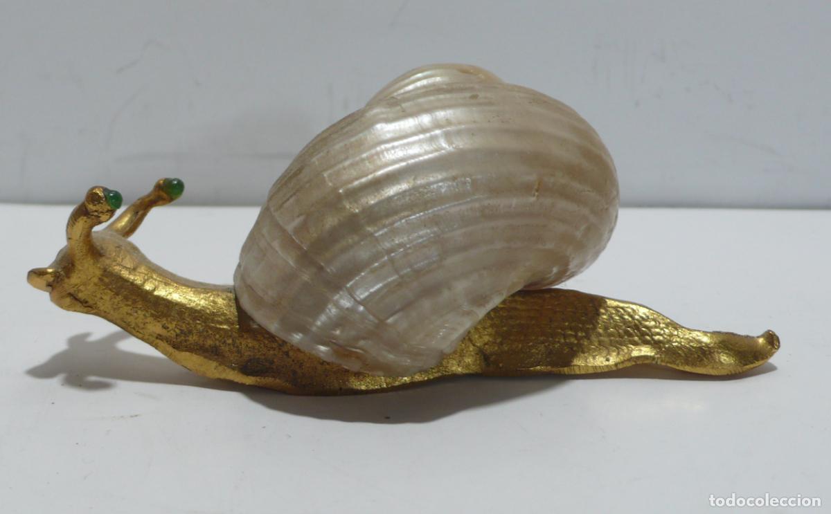 Arte: BONITO CARACOL EN BRONCE - Foto 2