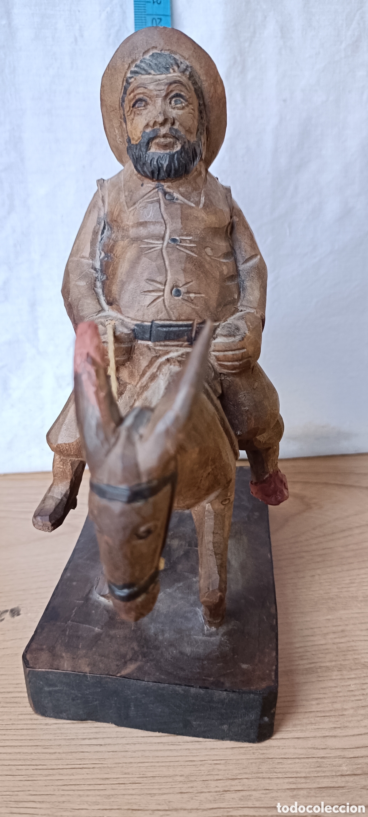 Arte: Sancho con burro, madera - Foto 4