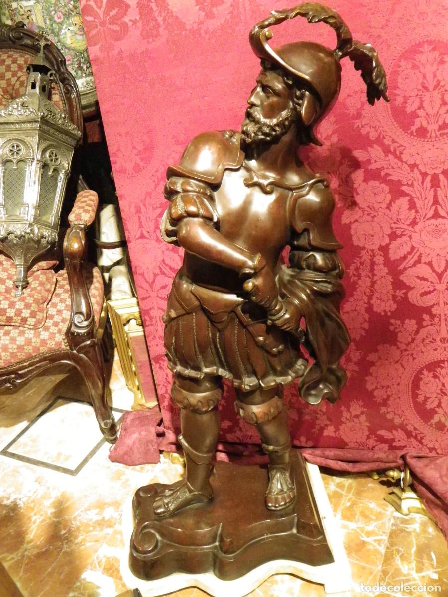Arte: gran bronce guerrero antiguo - Foto 1