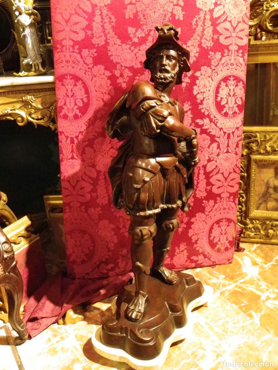 Arte: gran bronce guerrero antiguo - Foto 5