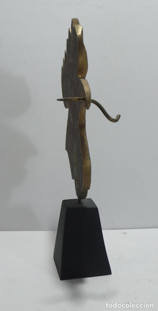 Arte: CABEZA DE GALLO EN BRONCE - Foto 2