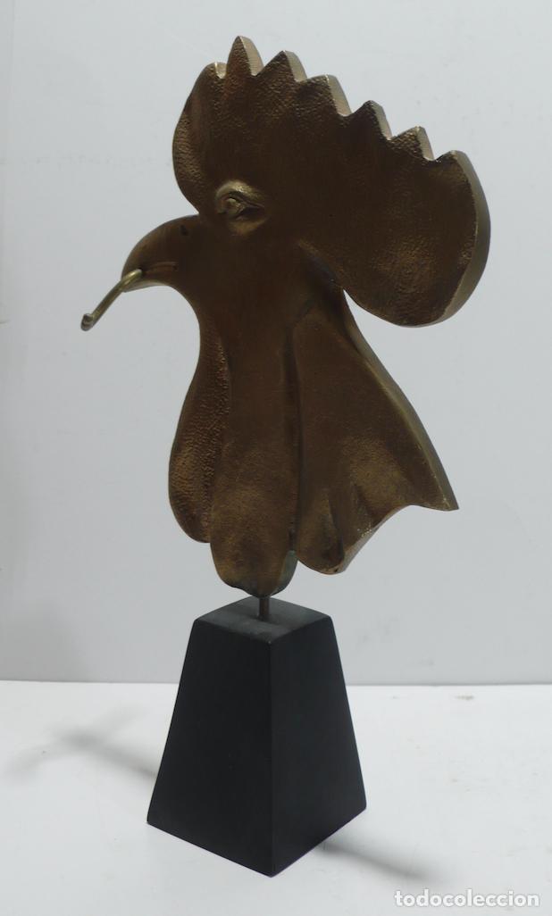 Arte: CABEZA DE GALLO EN BRONCE - Foto 3