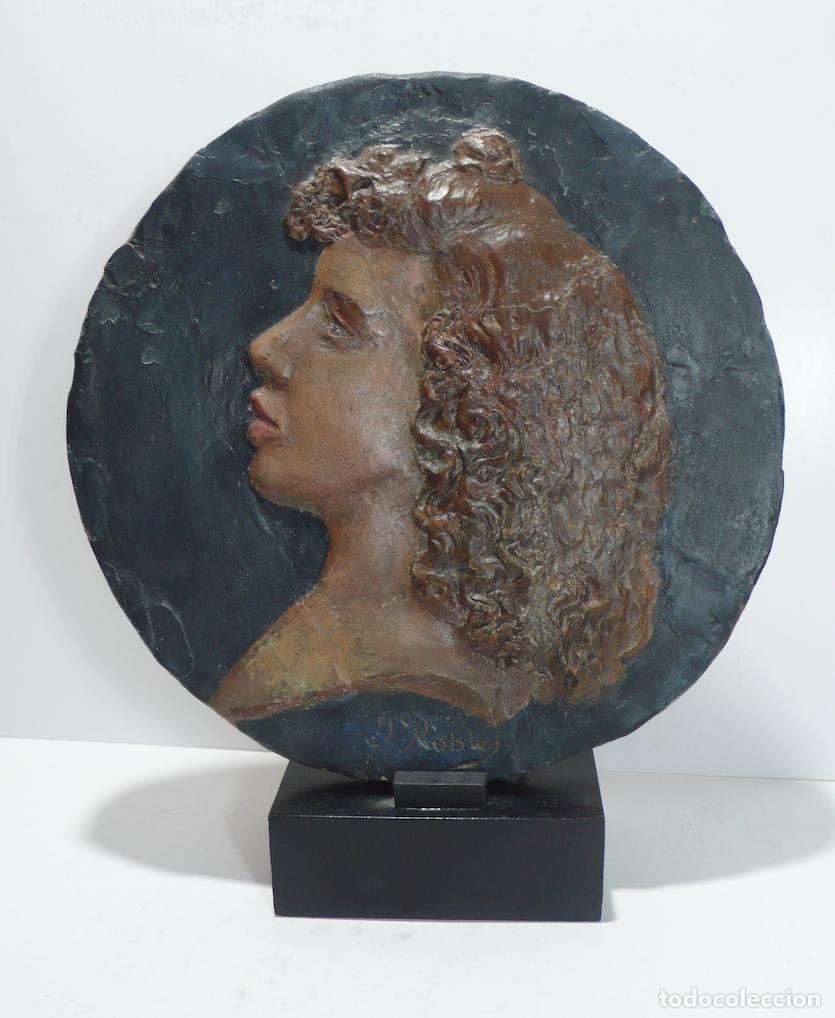 Arte: ROLEO EN ARCILLA CON CARA DE MUJER - Foto 1