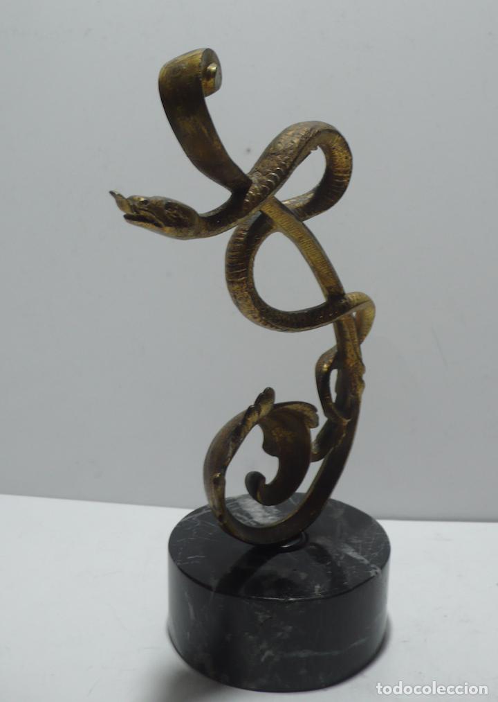 Arte: ESCULTURA EN BRONCE DE SERPIENTE - Foto 3