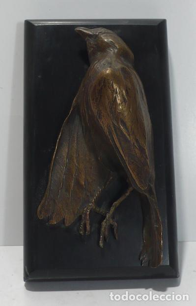 Arte: PAJARO EN BRONCE CON PEANA DE MARMOL - Foto 1