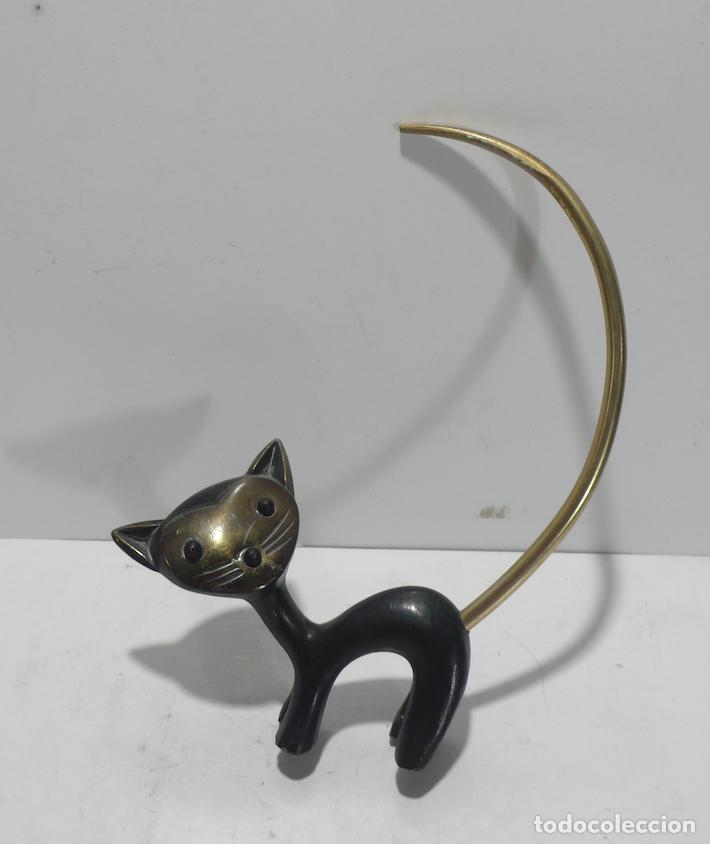 Arte: PEQUE&Ntilde;O GATO EN BRONCE - Foto 1