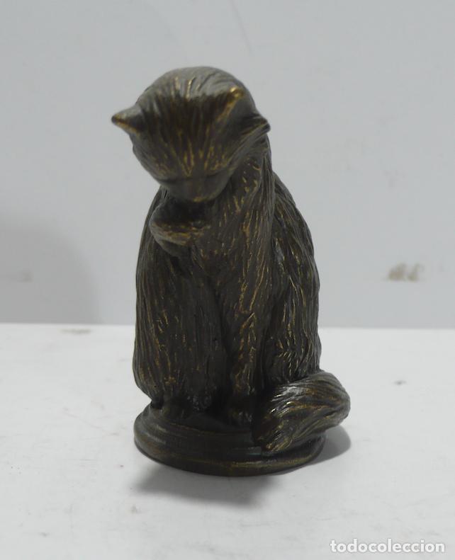 Arte: PEQUE&Ntilde;O GATO EN BRONCE - Foto 1