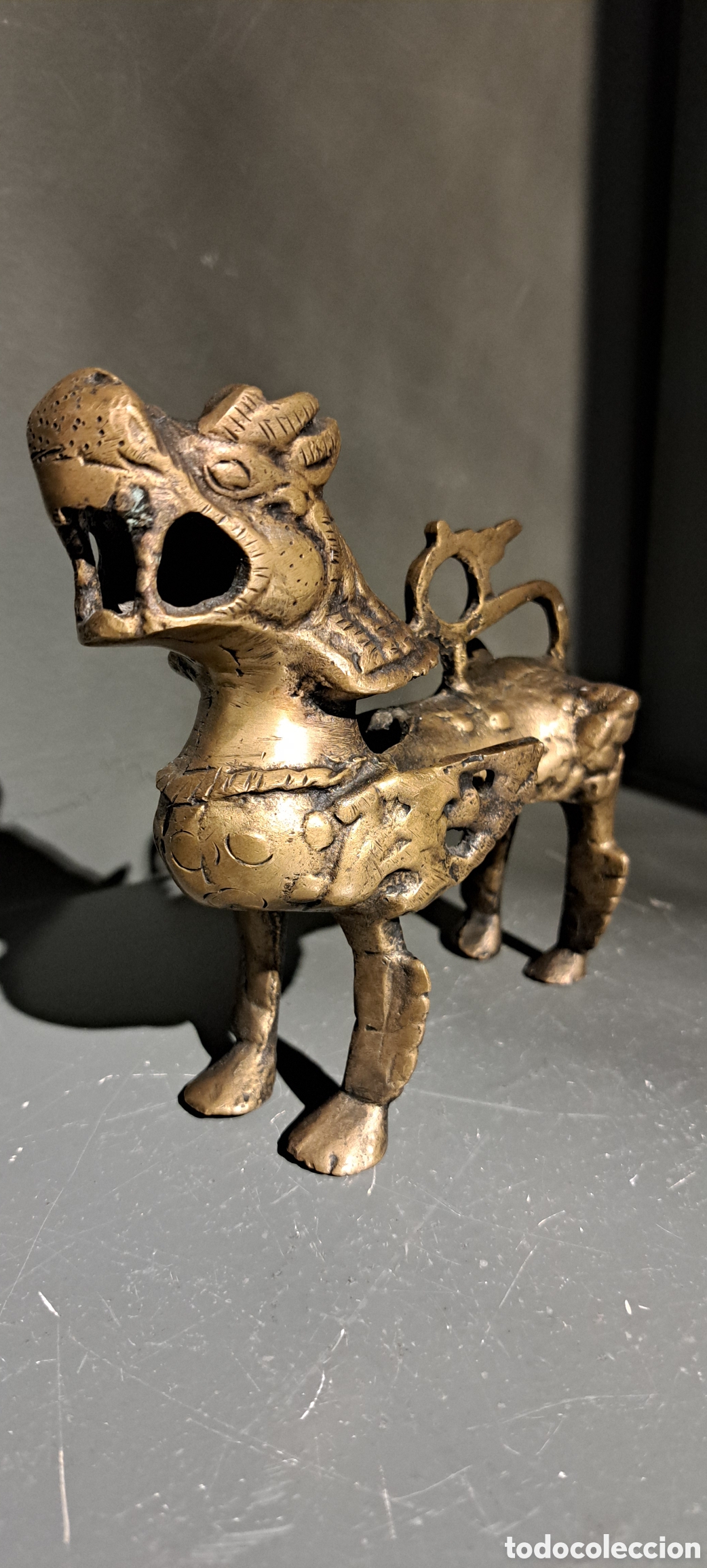 Arte: Perro Foo antiguo bronce - Foto 3