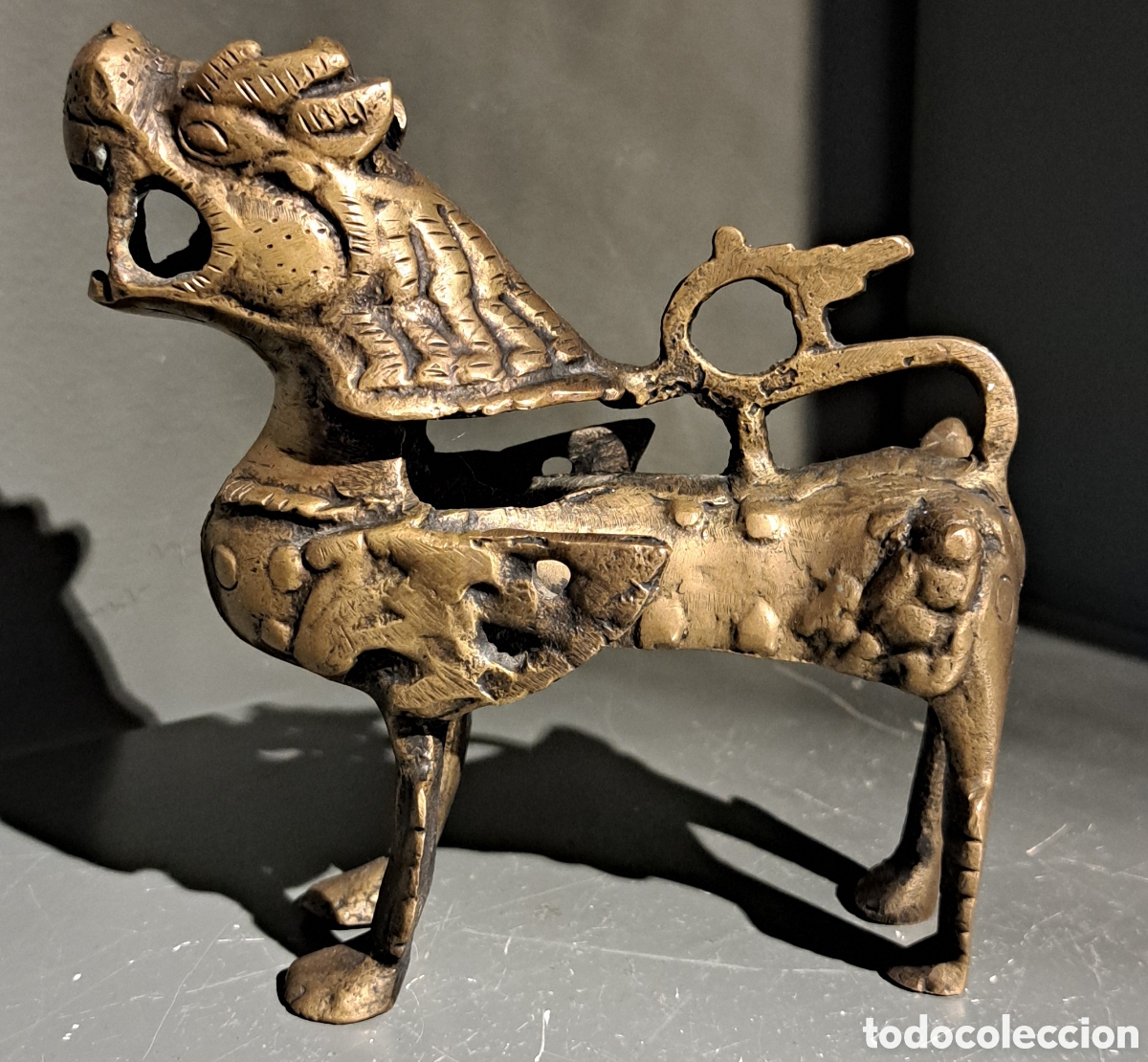 Arte: Perro Foo antiguo bronce - Foto 1