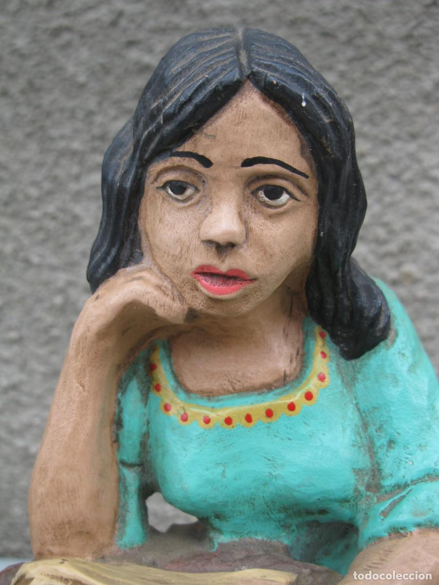 Arte: FIGURA DE MADERA POLICROMADA. - Foto 2