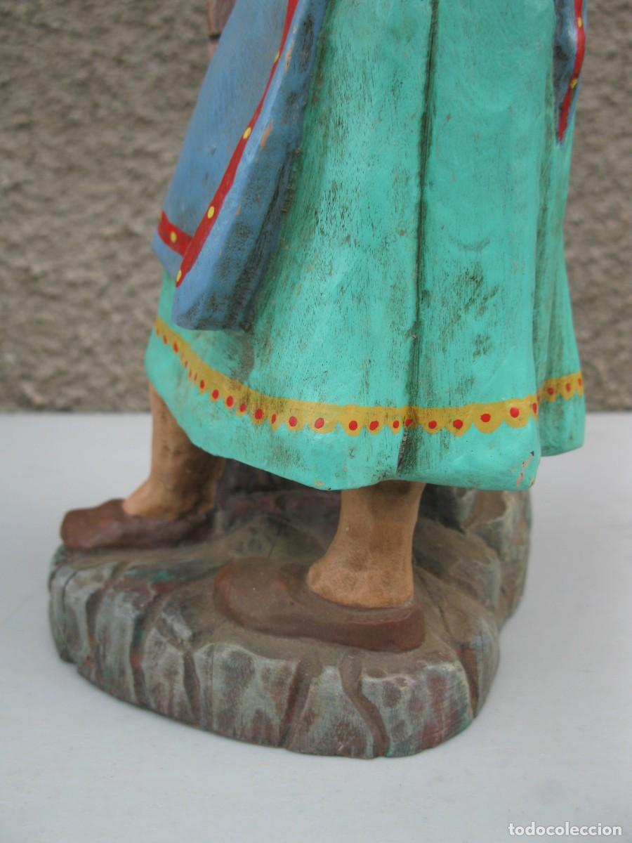 Arte: FIGURA DE MADERA POLICROMADA. - Foto 8