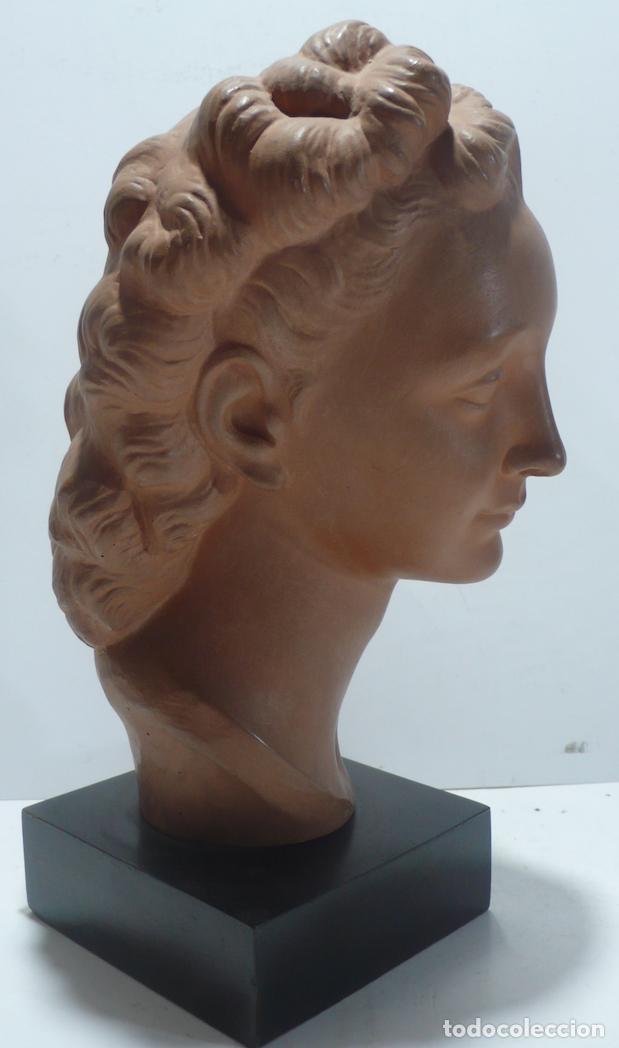 Arte: CABEZA DE MUJER EN TERRACOTA - Foto 2