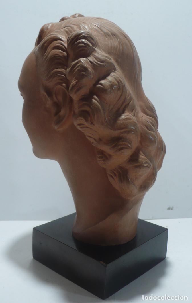 Arte: CABEZA DE MUJER EN TERRACOTA - Foto 3