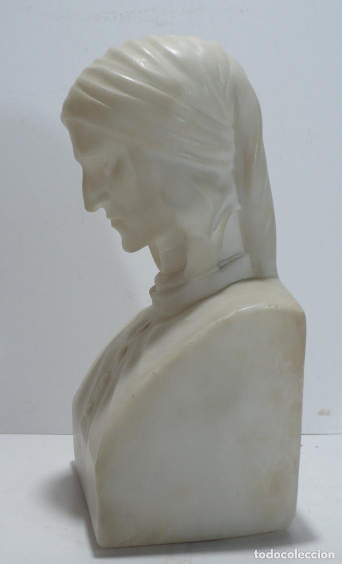 Arte: BUSTO DE MUJER EN ALABASTRO - Foto 3