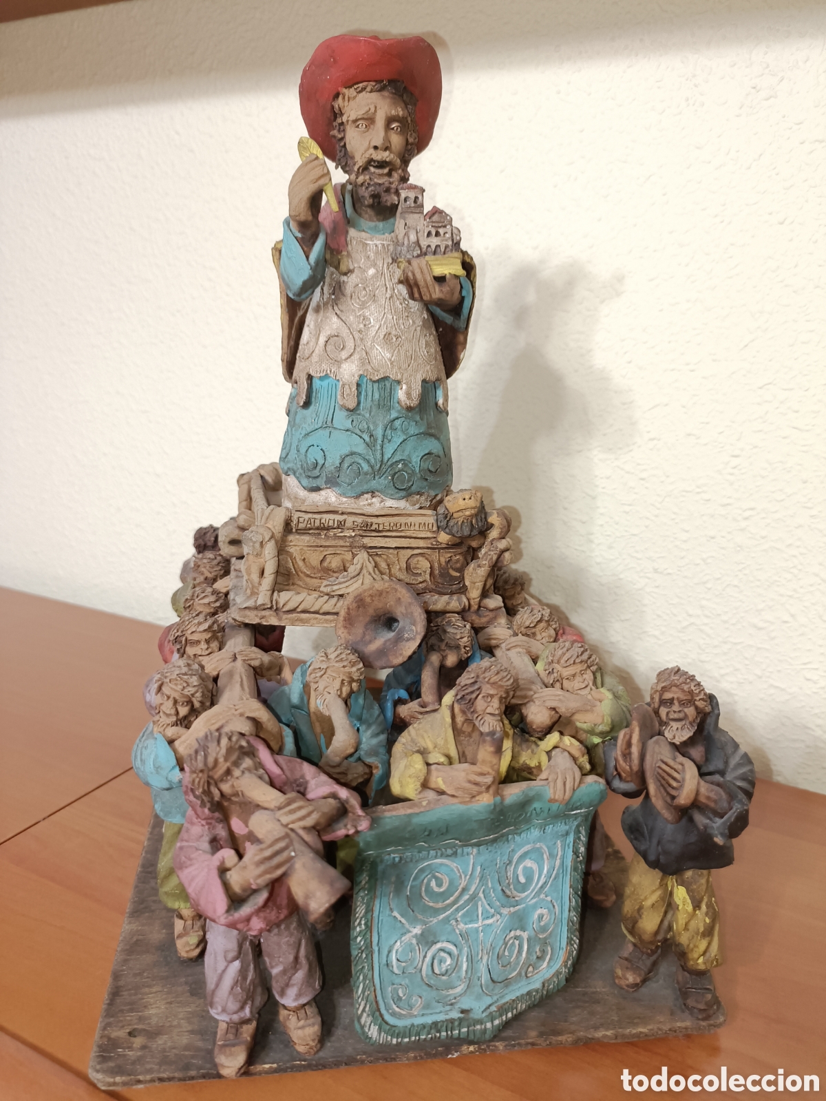 Arte: San Jer&oacute;nimo, sant Jerome, policromado - Foto 6