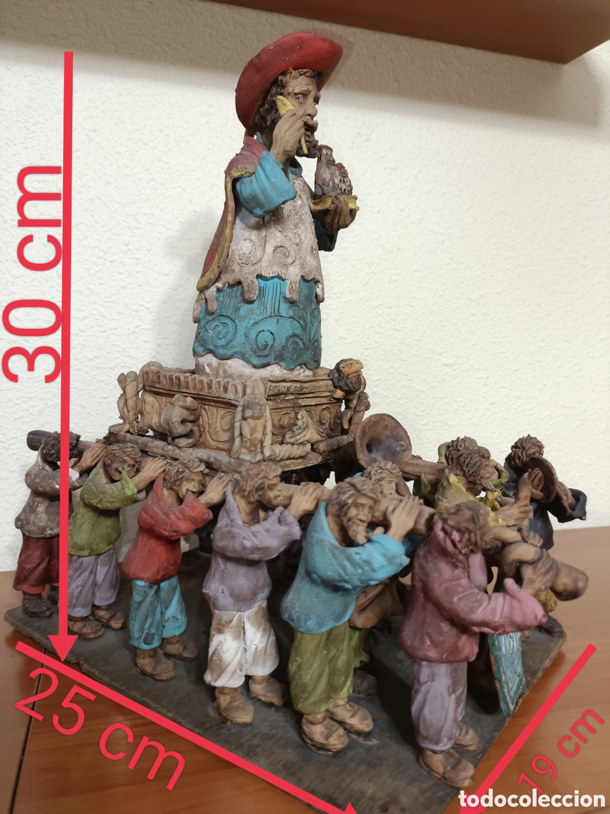 Arte: San Jer&oacute;nimo, sant Jerome, policromado - Foto 8