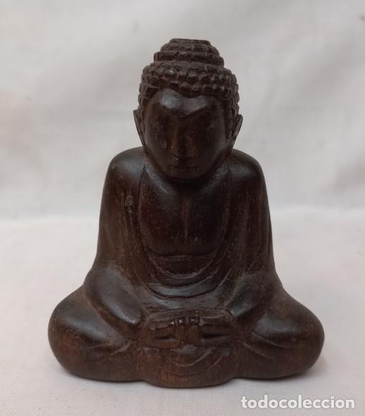 Arte: BUDA TALLADO EN MADERA OSCURA - Foto 1