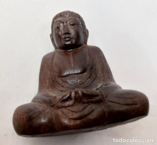 Arte: BUDA TALLADO EN MADERA OSCURA - Foto 2