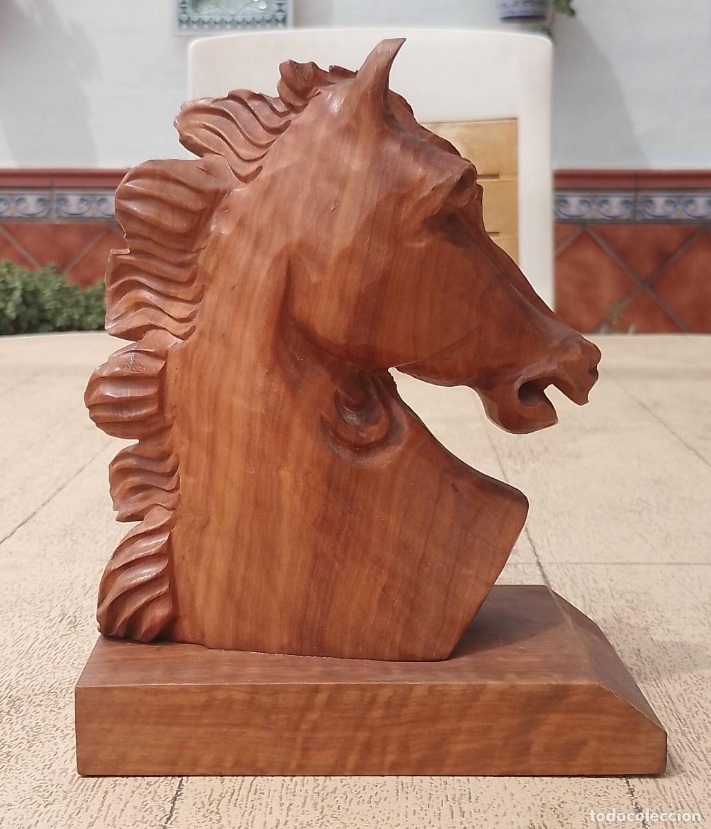 Arte: Talla en Madera de Cabeza de Caballo - Foto 3