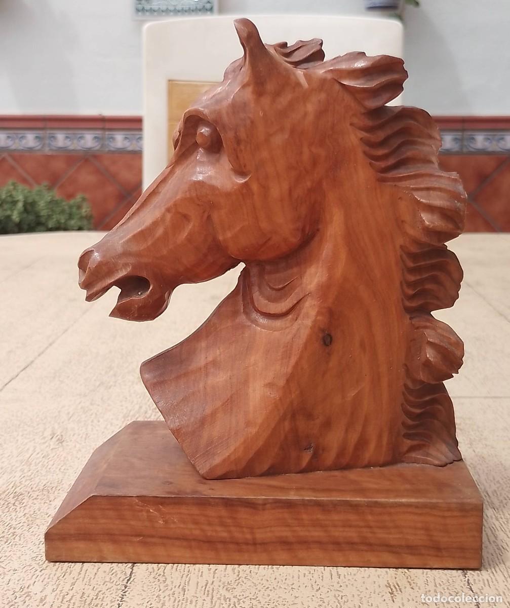 Arte: Talla en Madera de Cabeza de Caballo - Foto 5