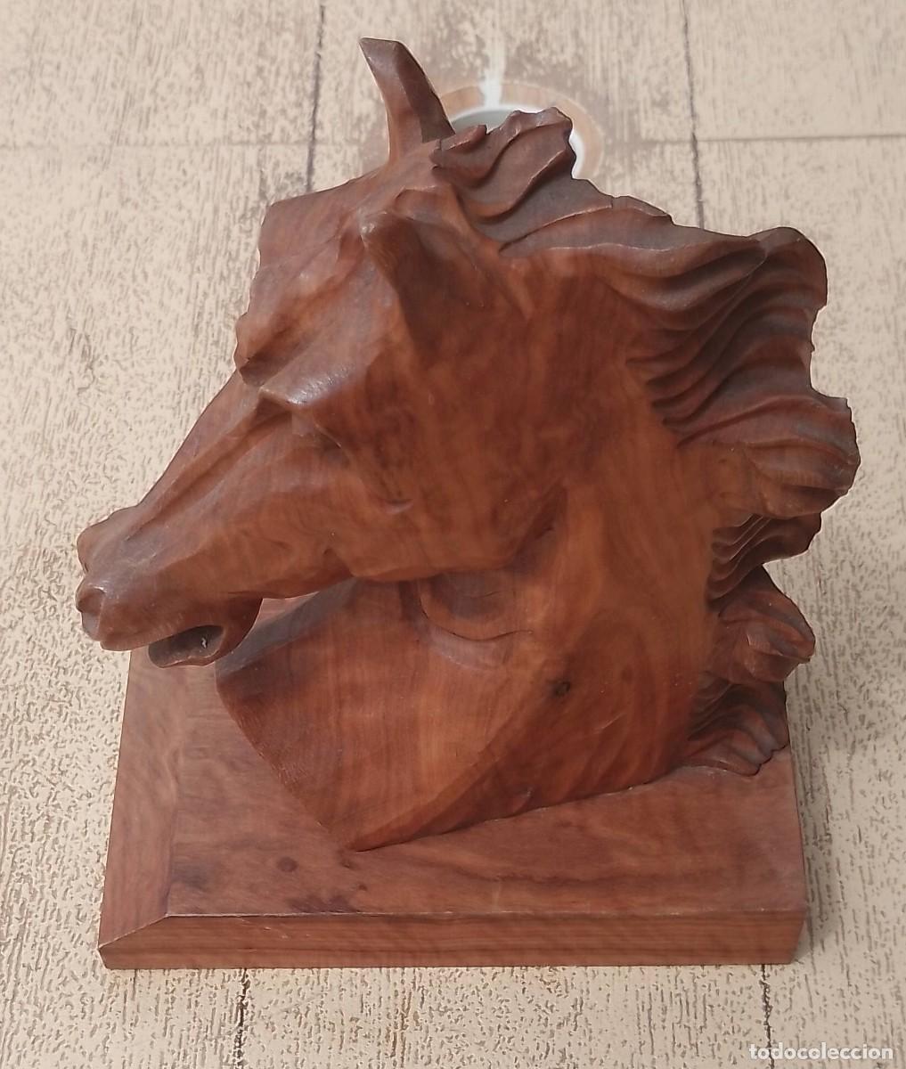 Arte: Talla en Madera de Cabeza de Caballo - Foto 9