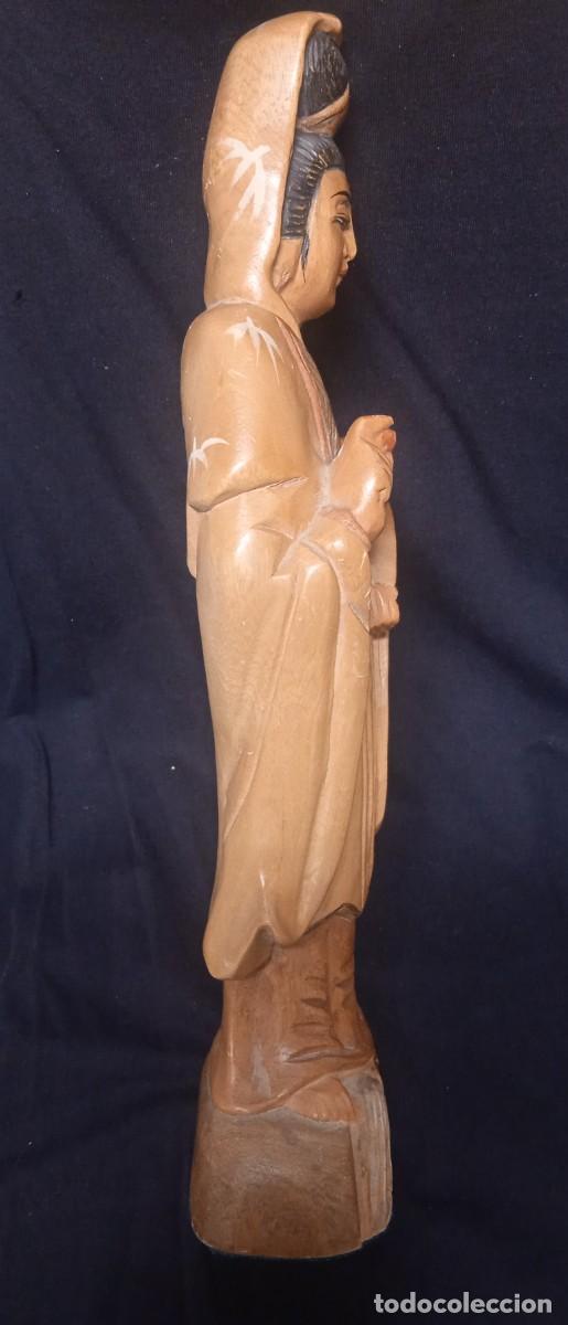 Arte: Talla de madera Diosa Asi&aacute;tica. - Foto 4