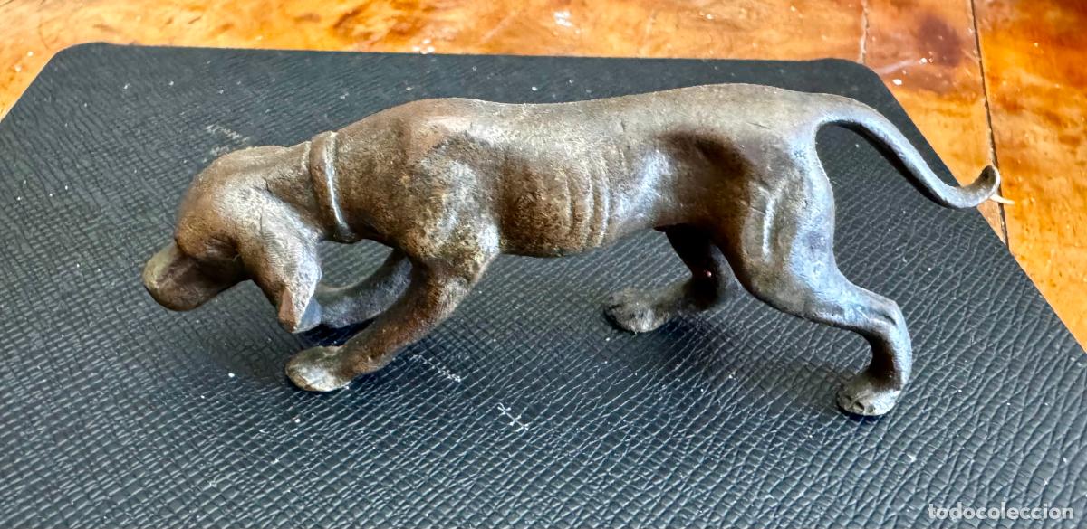 Arte: PERRO DE BRONCE SIGUIENTO UN RASTRO. - Foto 2