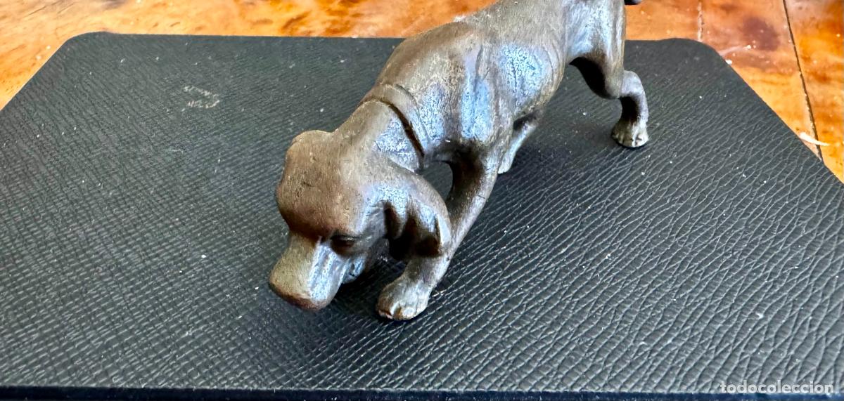 Arte: PERRO DE BRONCE SIGUIENTO UN RASTRO. - Foto 1