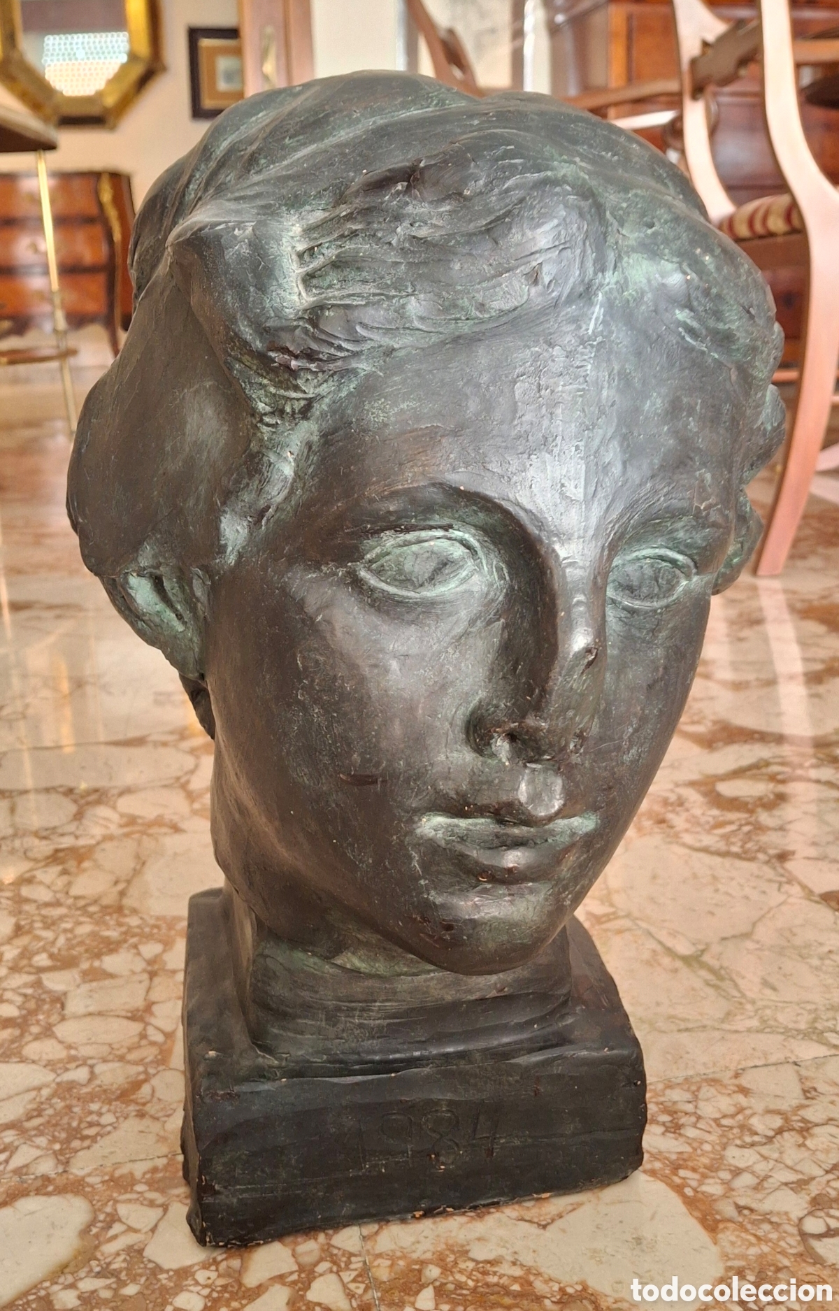 Arte: Diosa greco-romana en arcilla - Foto 1