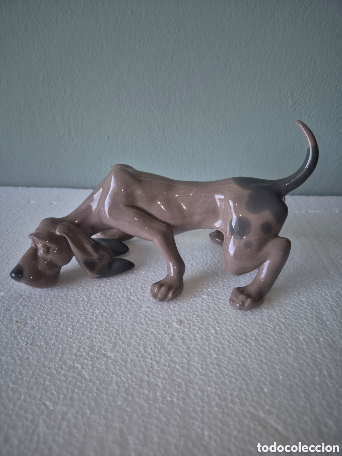 Arte: Perro rastreador de lladro. Impecable - Foto 1