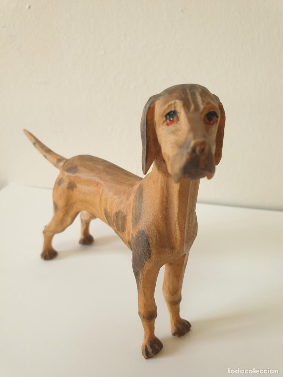 Arte: Talla perro madera. Pointer - Foto 3