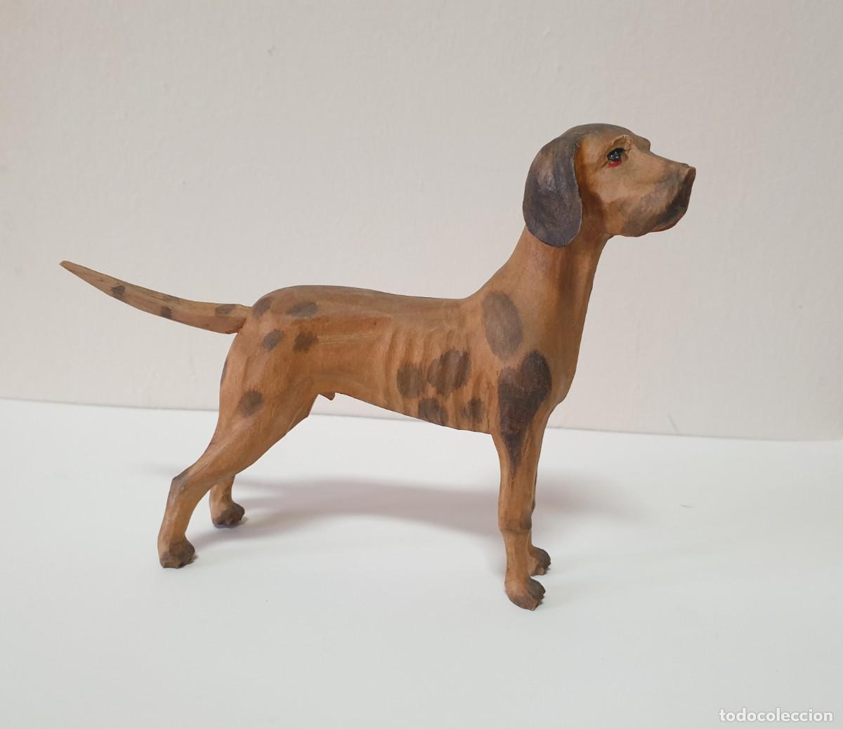 Arte: Talla perro madera. Pointer - Foto 1