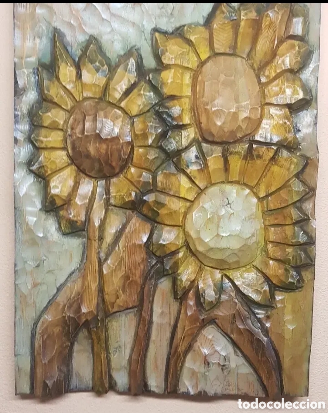 Arte: Talla &rdquo;Los girasoles&rdquo; - Foto 1
