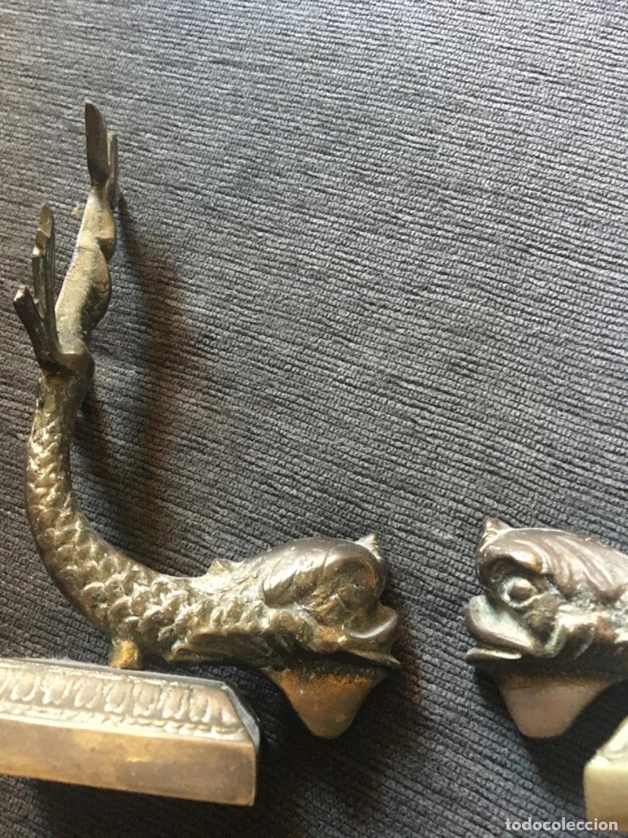 Arte: Sujeta libros bronce peces - Foto 4