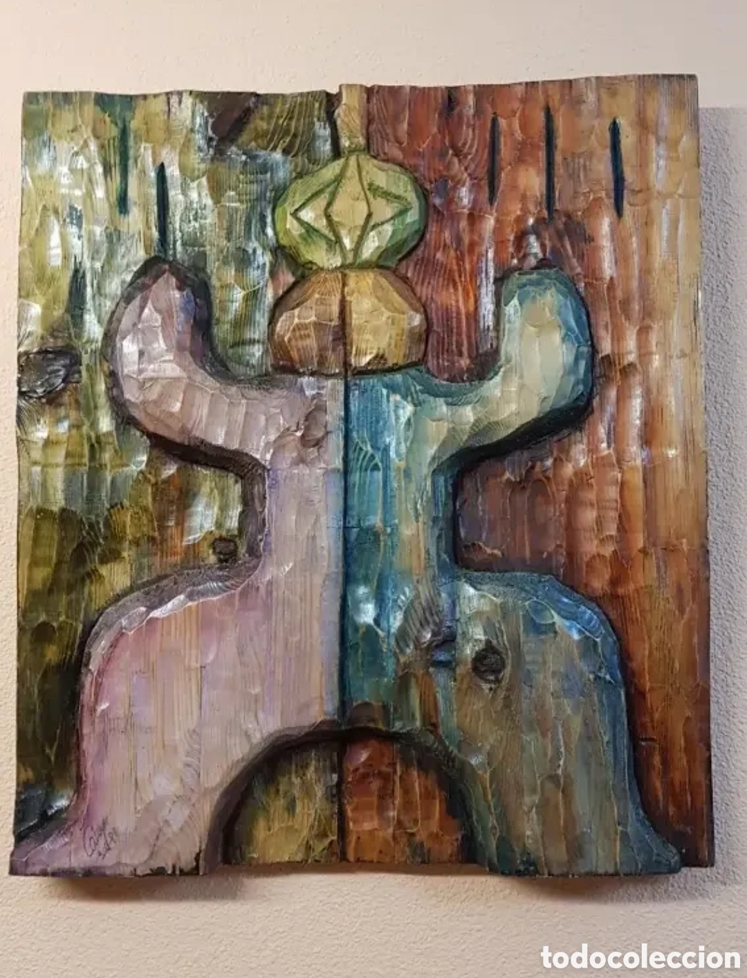 Arte: Talla de madera titulada Indalo. - Foto 1