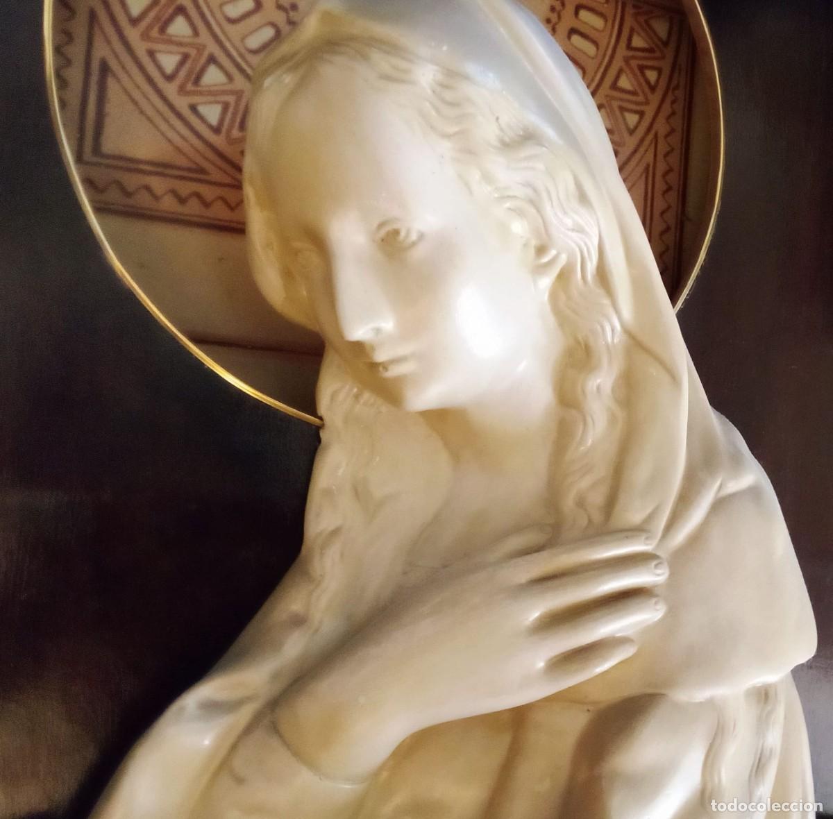 Arte: Ave Mar&iacute;a en cer&aacute;mica y madera - Foto 2