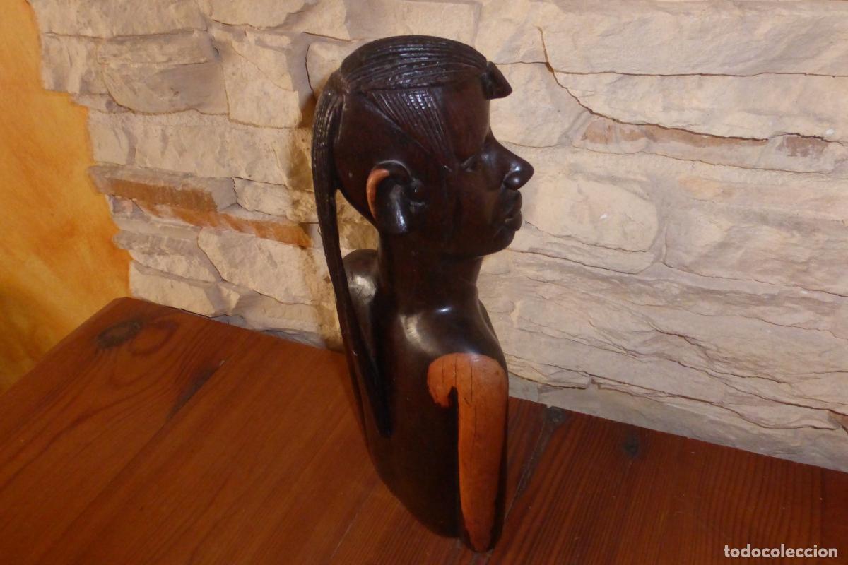Arte: FIGURA DE MADERA TALLADA DE EBANO - Foto 3