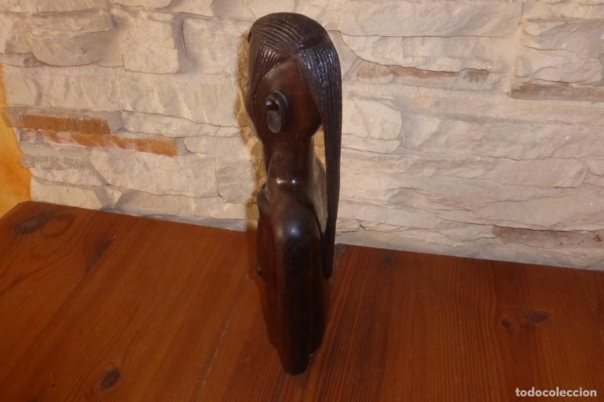Arte: FIGURA DE MADERA TALLADA DE EBANO - Foto 4