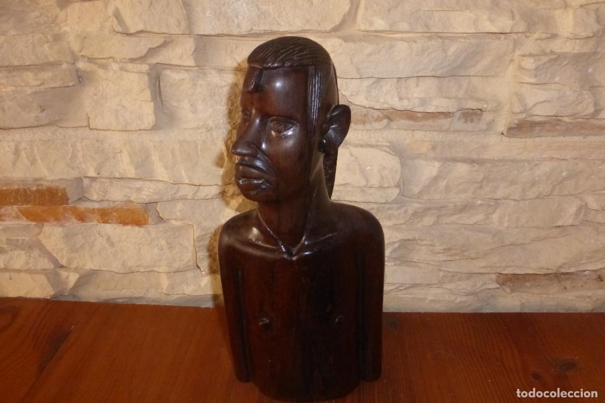 Arte: FIGURA DE MADERA TALLADA DE EBANO - Foto 6