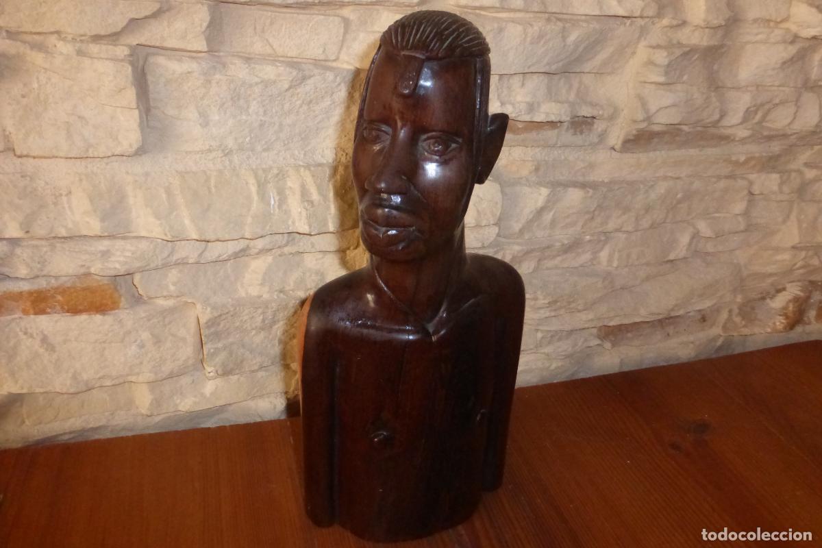 Arte: FIGURA DE MADERA TALLADA DE EBANO - Foto 1