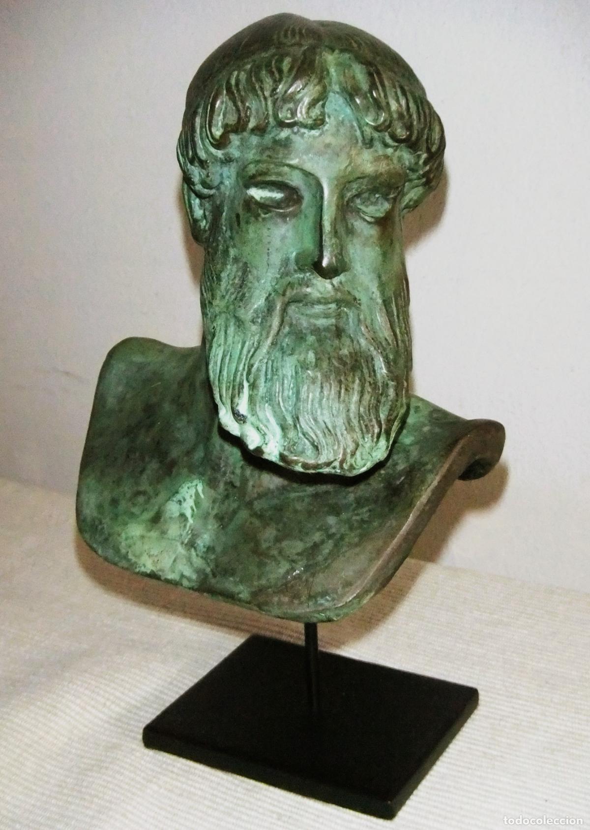 Arte: BUSTO DE ZEUS o POSEID&Oacute;N EN BRONCE - Foto 2