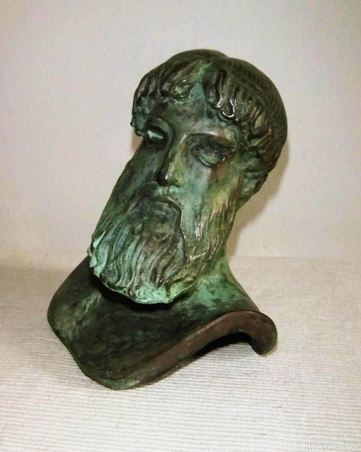 Arte: BUSTO DE ZEUS o POSEID&Oacute;N EN BRONCE - Foto 3